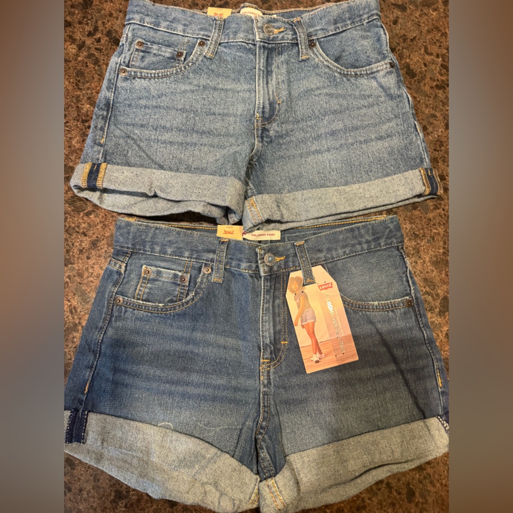 SOLD: Levi Girls Blue Denim Shorts